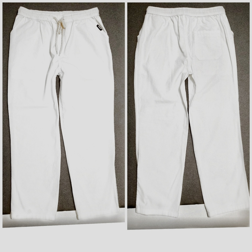 Hoerev cabana linen blend high rise pants